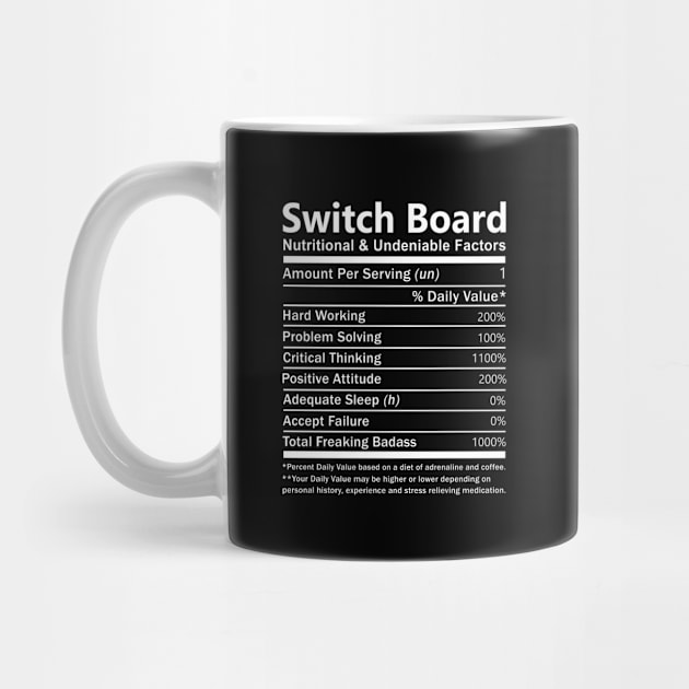 Switch Board T Shirt - Nutritional and Undeniable Factors Gift Item Tee by Ryalgi